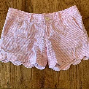 ✨HOST PICK✨ Lily Pulitzer Buttercup shorts seersucker SZ 0 pink